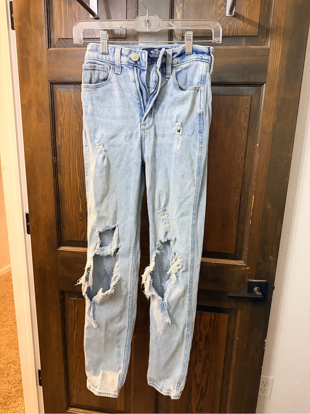 Hollister Light Blue Distressed Skinny Jeans